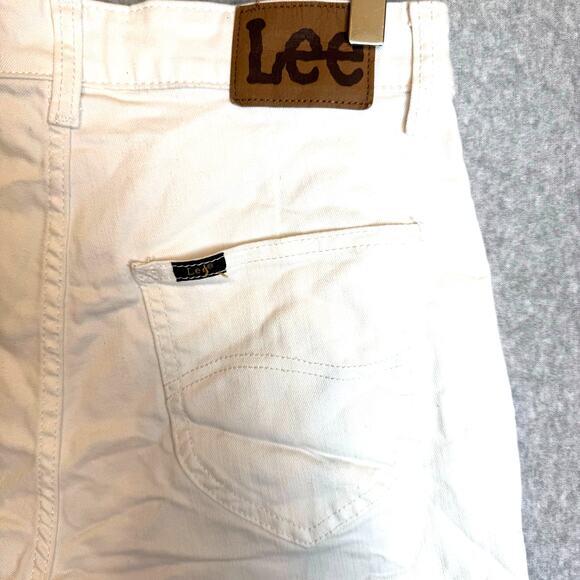 Vintage Lee High Rise White Jean Shorts Womens 28" Stretch Spring Break Summer - Picture 3 of 10